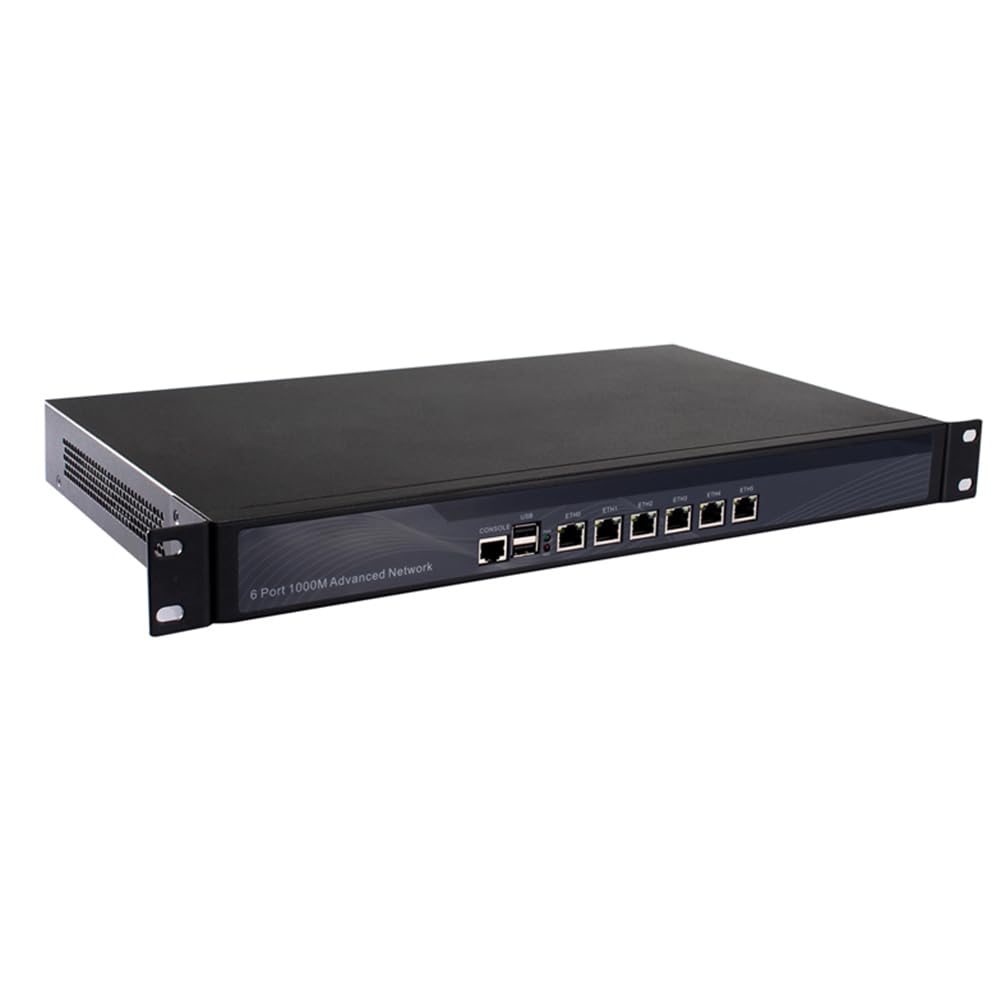 Firewall, VPN, 19 Inch 1U Rackmount, Mikrotik, PFSense, OPNsense, Network Appliance, Router PC, I5 2520M / 2540M, RS11, AES-NI, 6 Gigabit Lan/2USB/COM/VGA,4G RAM/64G SSD