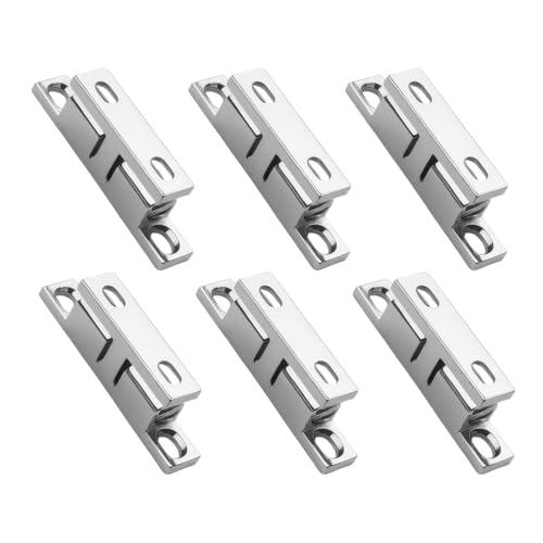 6 Pcs Double Ball Roller Tension Door Catches,Heavy Duty Tension Catch for Cupboard, Closet, Internal Doors,Adjustable Furniture Latch for Kitchen, Bathroom, Bedroom Use
