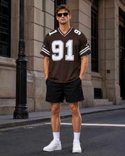 Image of Jersey Shirts for Women Y2k Graphic Tees V Neck Baggy Streetwear Number Oversized T Shirt Summer Tops