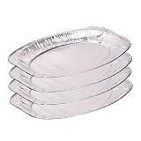 Set 4 bandejas ovaladas aluminio 35x24cm colección KINVARA