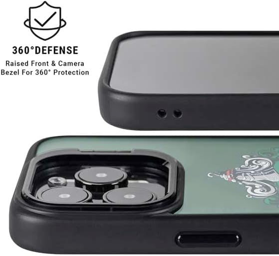 Skinit Kickstand Phone Case Compatible with iPhone 14 Pro - Officially Licensed Wizarding World Harry Potter Slytherin House Crest Design