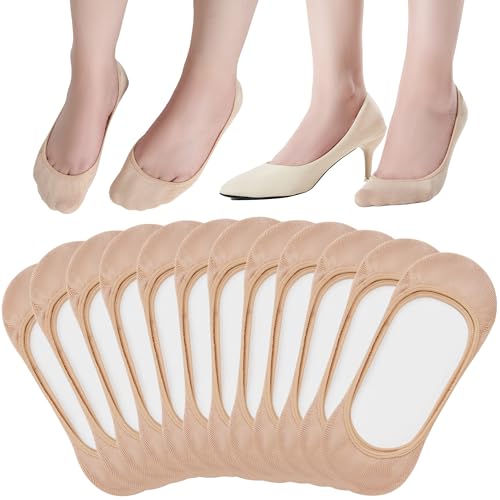 Image of ATBITER No Show Socks Womens Flats - 6 /12 Pairs Low Cut Invisible Non Slip | Ultra Ankle Liner Footies Anti-slip Hidden Socks for Sneakers Loafer Boat High Heels Summer Yoga Pilates Shoe Size 6-9 /9-11