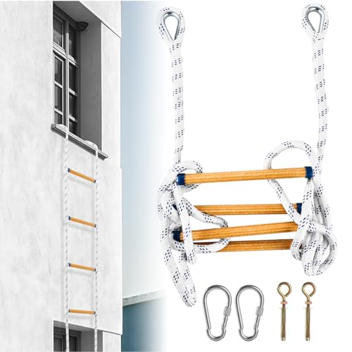 Oungy Tragbare Feuerleiter Strickleiter, 2m Feuerleiter Sicherheitsleiter,...
