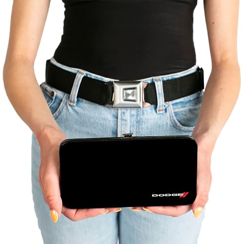 Buckle-Down unisex adults Buckle-down Hinge - Dodge Red Rhombus Black/White/Red Wallet, Multicolor, 7 x 4 US3