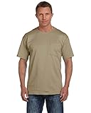 Fruit of the Loom Mens 5 oz. Heavy Cotton HD Pocket T-Shirt 3931P -KHAKI XL