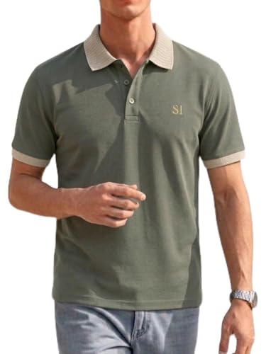 Image of SMOWKLY Men's T-Shirt | Stylish T Shirt with a Ribbed Collar | Soft Breathable Lightweight Polyester Blend | Stylish Regular Fit Casual TShirt for Men.