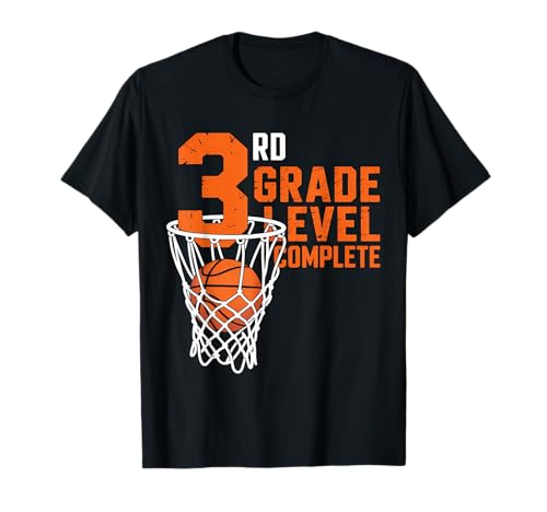 3rd Grade Level Complete Basketball Last Day of School Boys T-Shirt