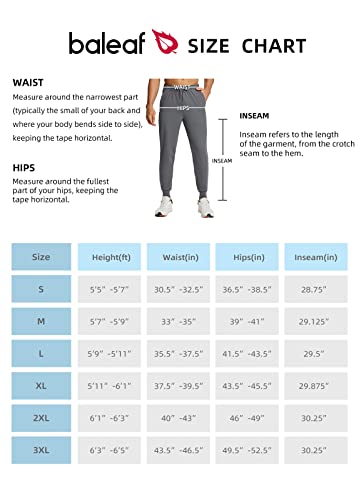 Baleaf Men's Running Joggers Pants Track Athletic Gym Quick Dry Tapered Leg Workout Golf Lightweight Soft With Zipper Pocket Gray M #TOP6