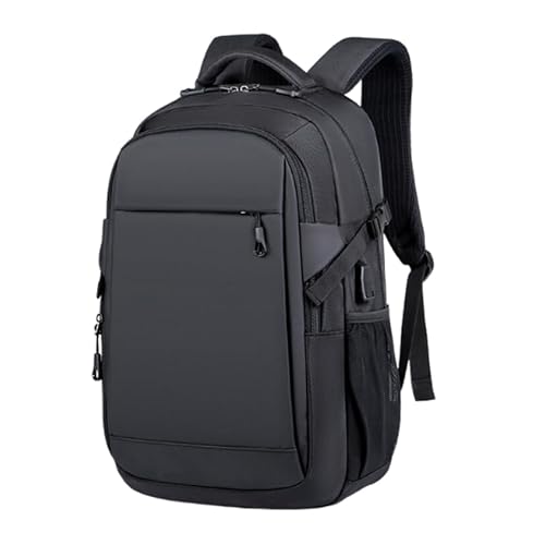 Preisvergleich Produktbild Case2go - Rucksack 15,6 Zoll - Mit verstellbaren Schultergurten - Wasserabweisend - Nylon - Schwarz