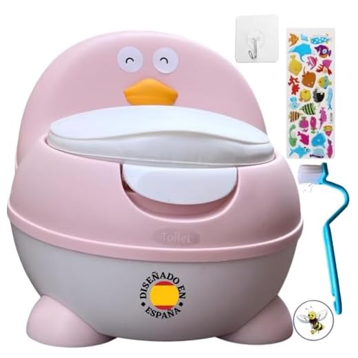 Orinal para bebes Pingüino Rosa