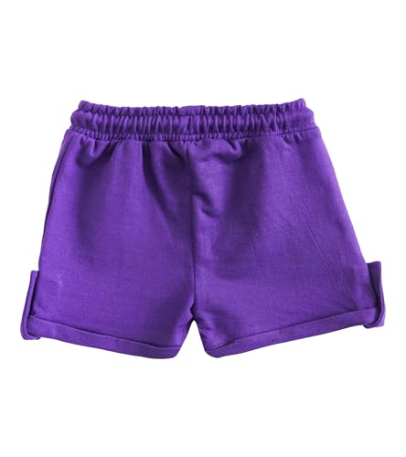 Image of YUV Multicolor Solid Cotton Blend Shorts for Girls, Pack of 2