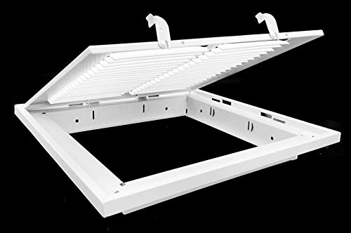 14" X 8 Steel Return Air Filter Grille For 1" Filter - Removable Face/Door - Hvac Duct Cover - Flat Stamped Face - White [Outer Dimensions: 16.5 X 9.75] #TOP5
