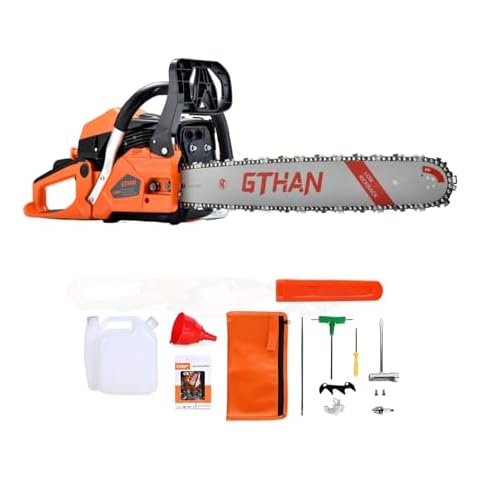 GTHANTOOLS Gas Chainsaw 62cc 20 Inch Chain Saw 2-Stroke Chainsaw Gas Powered 4.2hp Handheld Cordless Petrol Gas Chain Saws for Trees Wood Farm Garden Ranch Forest Cutting Cover
