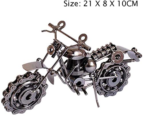 Erddcbb Statues Decorative Articles & Figurines Sculptures Figures Motorcycle Metal Sculpture Handmade Iron Art Decoration Crafts For Home #TOP1