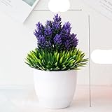 Künstliche Pflanzen Bonsai Kleiner Baum Topf Gefälschte Pflanze Blumen Topf Ornamente Für Zuhause Zimmer Tisch Pulp Pot Garten Dekor-Ananas lila