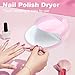Touch Control Nail Dryer for Regular Polish: Battery Powered Quick Dry Nail Polish Dryer Machine, Super Speed Rotation & Portable Design for Girls DIY/Salon Use No UV/Heat (HJ-NAT263-Pink)