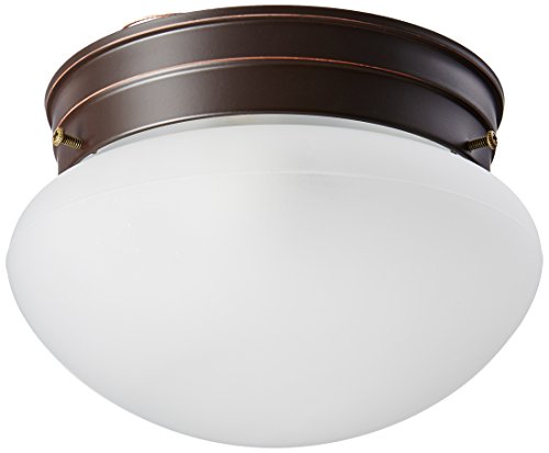 Nuvo Lighting 60/2641 Single Light Small Mushroom Flush Mount Ceiling Fixture with Frosted Glass Shade