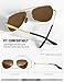 LUENX Men Women Aviator Sunglasses Polarized Shades Flexible Spring Hinge - Brown Lens Gold Metal Frame Large 60mm