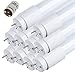Tubo led T8 G13, 60cm 9W (= neon 18W), 1170lm (130lm/W), luce fredda 6000K, angolo 300. SOLO COLLEGAMENTO DIRETTO ALLA LINEA 230V (NO REATTORE). PACK 10 PEZZI, Classe efficienza energetica A+