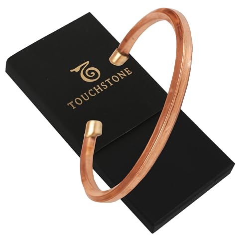 Image of Touchstone Copper Bracelet Tibetan Style. Hand Forged with Solid and high Gauge Pure Copper.