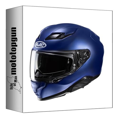 Casque intégral HJC F71 bleu métallisé semi-mat une finition premium en taille M