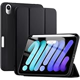 Maledan 対応iPad Mini7 ケース 2024 - 対応iPad mini A17Pro ケース 8.3インチ 軽量 耐衝撃 ペンシル収納 ワイヤレス充電機能 TPU素材 シルク手触り オートスリープ/ウェイク機能 三つ折り スタンド 対応iPad Mini 7世代 ケース