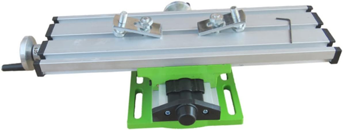 POPETPOP Mini Precision Cross Slide Vise for Milling Machines Adjustable 2 Worktable Compatible with Bench Drill 12.2-3.54 Inch Heavy Duty Bench Clamp for Workshop and Garage