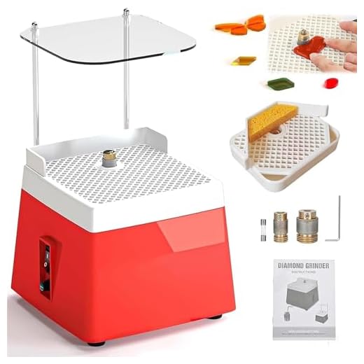 Stained Glass Grinder, Mini Glass Grinder Machine with 5/8" & 1" Grinder Bits, Stained Grinder Glass Art Grinding Tool, Stained Glass Kit Glass Cutting Oil for Glass Processing Arts and Decoration