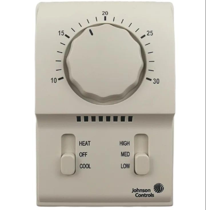 Front view of the ZHRCLY Johnson Fan Coil Unit Temperature Controller T6634-TF20-9JS0.