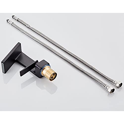 Robinet de vanité cascade anti-éclaboussure mitigeur laiton noir mat