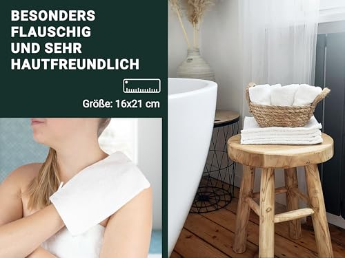 Waschhandschuhe Zollner 10er Set 16×21 cm aus Baumwolle