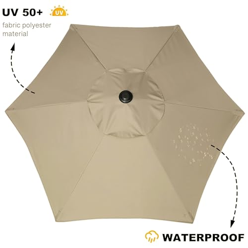 Ammsun YZ71125-TANC 6Ft Patio Umbrella Outdoor Table Umbrellas thumb #1