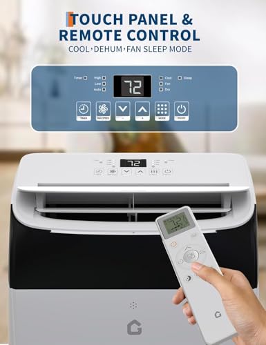 Image of Garvee 14,000 BTU Portable Air Conditioner, 3-in-1 Portable AC Unit | with Cool, Dehumidifier & Fan Modes, Covers Rooms up to 750 sq.ft, Sleep Mode, Remote Control, Timer & Full Window Kit