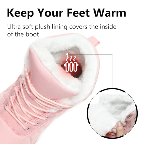Image of Mens Womens Snow Boots Winter Barefoot Shoes Warm Fur Lined Short Ankle Booties Outdoor Anti-Slip Wide Toe Box Walking Winter Shoes