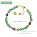 Ayriwoyi Taurus Zodiac Bracelet for Women Healing Crystal Tiny Beads Birthstone Bracelet Green Aventurine Amethyst Beaded Stone bracelet Inspirational Constellation Gifts