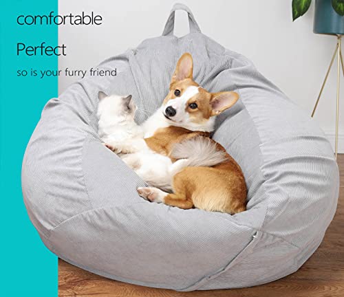 Bean Bag Chair Memory Foam Filled Bean Bag Chairs, Big Ultra Supportive Stuffed Bean Bag With Ultra Soft Corduroy Cover, Multiple Sizes And Colors For Adults, Teens #TOP3