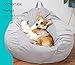 Bean Bag Chairs for Adults - 3' High-Rebound Memory Foam Filled Bean Bag for Living Room Bedroom College Dorm with Soft Premium Corduroy Round Fluffy Couch Big Ultra Supportive Stuffed