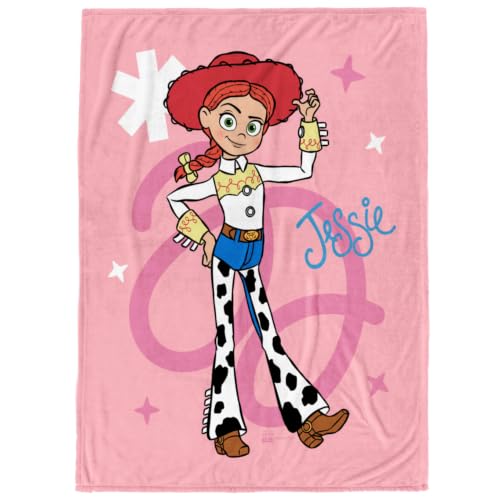 Image of Jay Franco Toy Story Jessie Plush Throw Blanket - 50x60 Ultra Soft Cozy Plush Fleece for Bed, Couch, Sofa, Home Decor, Official Licensed, Pink