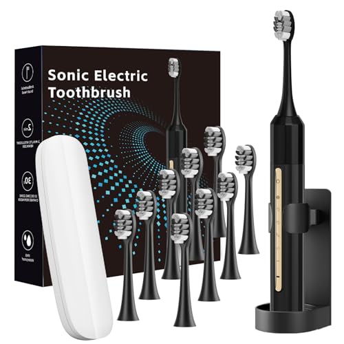 Lumivoid Sonic Electric Toothbrush with 10 Brush...