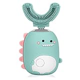 Cepillo de dientes infantil ET07 GH-05 en forma de U eléctrico sónico: Vibración de alta frecuencia, de suspensión magnética, 18.000 vibraciones por minuto. Modo de vibración suave, pensada para los más pequeños de la casa y como función de masaje bucal. Fabricado en silicona antibacteriana. Cerdas antibacterianas, con limpieza a 45°. Incluye 2 cabezales. Apagado automático después de 60 segundos de cepillado. Incluye luz de 660 nanómetros, previene la inflamación bucal; luz azul antibacteriana, ayuda al blanqueamiento. Resistencia al agua IPX7 (no recomendado sumergir). Carga mediante conexión magnética mediante cable USB incluido. Batería de hasta 20 días de duración.