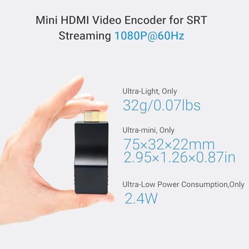 Encodeur vidéo HDMI DDMALL H.265 avec protocole SRT et cloud intelligent