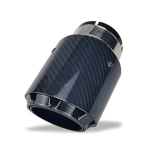 Embout d'échappement universel en carbone brillant et acier inoxydable premium pour voiture