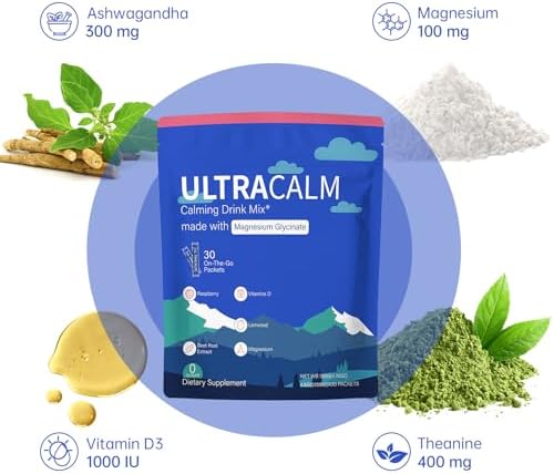 GMOOKEY UltraCalm Super Drink Packets, Raspberry Lemonade Flavor, Sugar‑Free Stress Relief & Focus Support with Magnesium, Non‑GMO, Vegetarian (30 Servings) — view 3