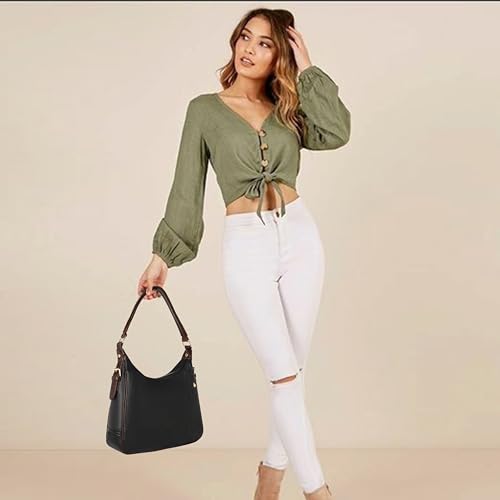 Image of Durable leather Hobo Bag for Women Branded Stylish Handbag