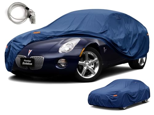 Image of Kaugung Custom Fit Car Cover for Pontiac Solstice & Saturn Sky, Heavy Duty Waterproof All Weather Outdoor Protection, Breathable Full Exterior Cover with Vent, Rain Sun Snow Dust UV Proof