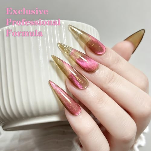 Esmalte Gel Magnético Ojos de Gato 15ML Gold Rose miniatura 2
