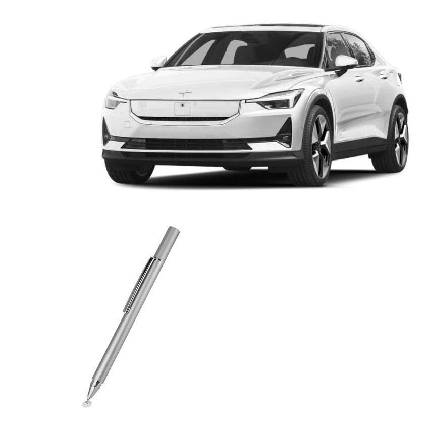 BoxWave Stylus Pen Compatible with Polestar 2024 Polestar 2 Display (11.2 in) - FineTouch Capacitive Stylus, Super Precise Stylus Pen - Metallic Silver