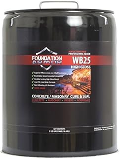 Armor WB25 Water Based High Gloss Acrylic Concrete Sealer and Cure and Seal - 5 Gallon