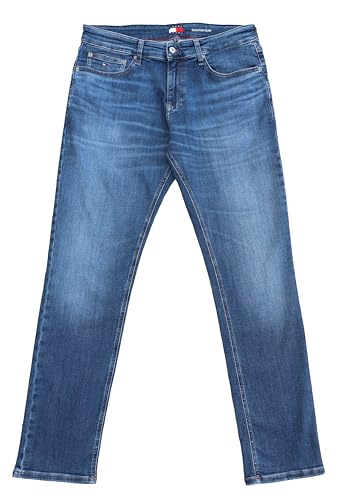 Tommy Hilfiger Jeans Scanton Slim Fit Stretch Blue Washed Dark Denim, blue, 36 W/32 L
