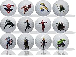 GBM Superhero Golf Balls – Set of 12 with Fun Superhero Designs | Funny Gift for Men, Dad, Kids, Birthdays, Holidays, or Golf Enthusiasts